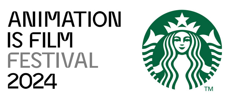 2024 Animation is Film Festival & Starbucks logos