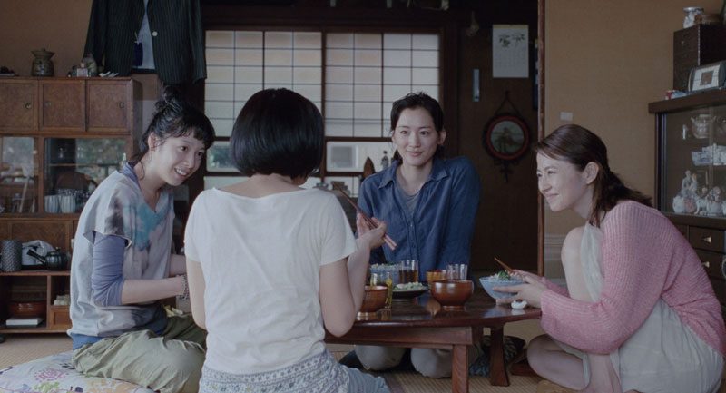 Left to right: Kaho as Chika Koda, Suzu Hirose as Suzu Asano, Haruka Ayase as Sachi Koda and Masami Nagasawa as Yoshino Koda