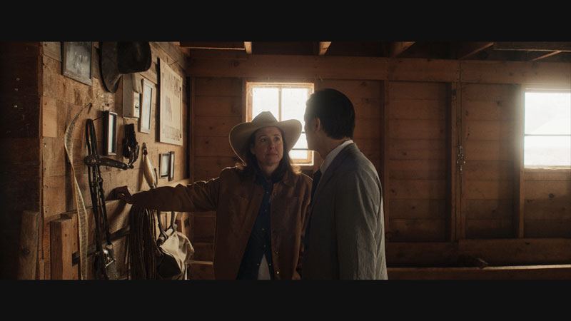 Robin Weigert as Peg and Arata Iura as Hideki in the “Tokyo Cowboy” film