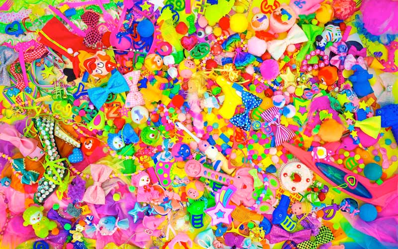 A closeup of the artwork “Colorful Rebellion” by Sebastian Masuda