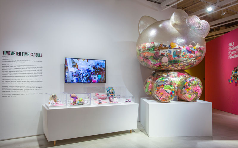 A Hello Kitty-shaped “Time After Time Capsule” (2014-2020) by Sebastian Masuda