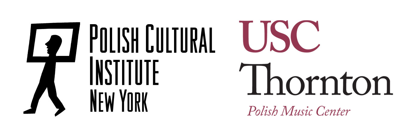 Polish Cultural Institute New York and USC Polish Music Center logos